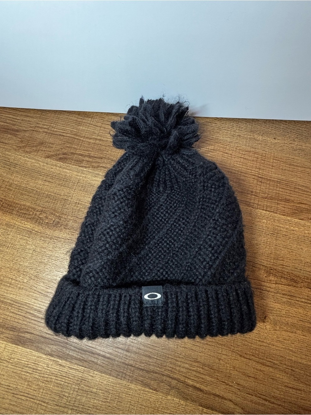 Oakley Black Knit Pom-Top Beanie